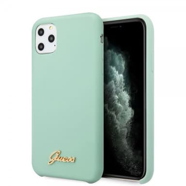 Guess iPhone 11 Pro Kuori Silikoniii Cover Vintage Vihreä