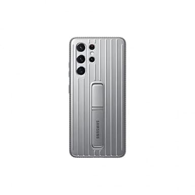 Samsung Original Galaxy S21 Ultra Kuori Protective Standing Cover Vaaleanharmaa