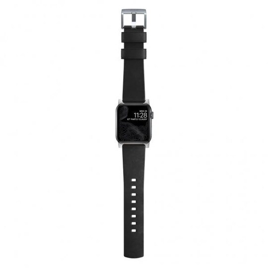 Apple Watch 44/42mm Ranneke Modern Strap Hopea/Musta