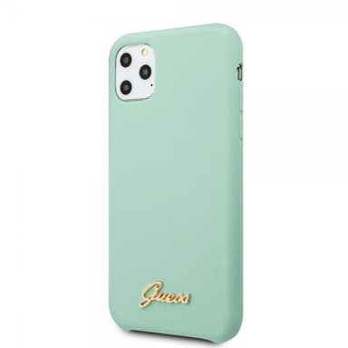 Guess iPhone 11 Pro Kuori Silikoniii Cover Vintage Vihreä