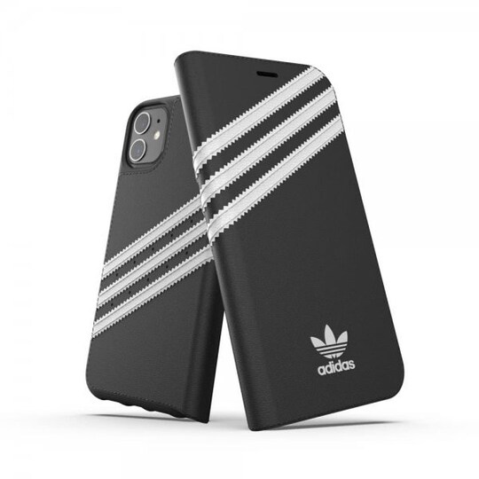 Adidas iPhone 11 Kotelo OR Booklet Case Musta Valkoinen