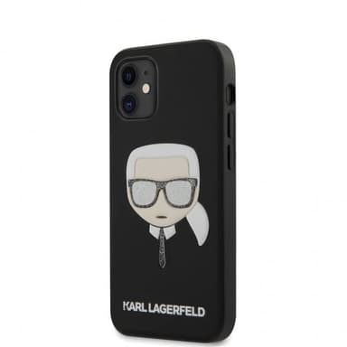 Karl Lagerfeld iPhone 12 Mini Suojakuori Glitter Karl Musta