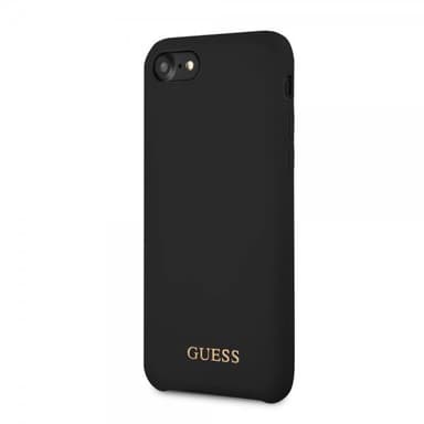 Guess iPhone 7/8/SE Suojakuori Silikoniii Logo Musta