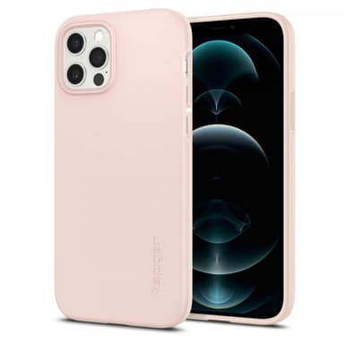 Spigen iPhone 12/iPhone 12 Pro Suojakuori Thin Fit Vaaleanpunainen