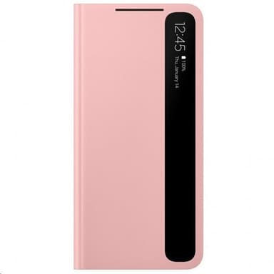 Samsung Original Galaxy S21 Plus Kotelo Smart Clear View Cover Vaaleanpunainen