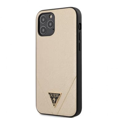 Guess iPhone 12/iPhone 12 Pro Suojakuori Saffiano V Stitch Kulta