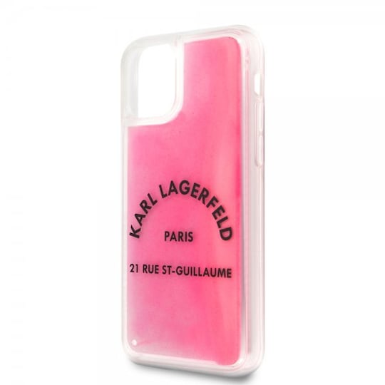 Karl Lagerfeld iPhone 11 Suojakuori Glow In The Dark Magenta