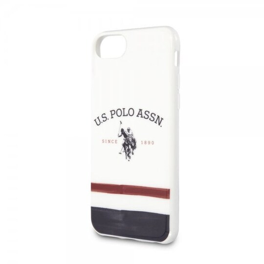 U.S. Polo iPhone 7/8/SE Kuori Tricolore Valkoinen
