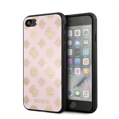Guess iPhone 7/8/SE Kuori Kimallus Peony Vaaleanpunainen