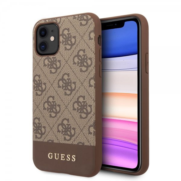 Guess iPhone 11 Kuori Stripe Cover Ruskea