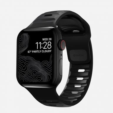 NOMAD Apple Watch 42/44mm/Apple Watch Ultra Ranneke Sport Strap Musta