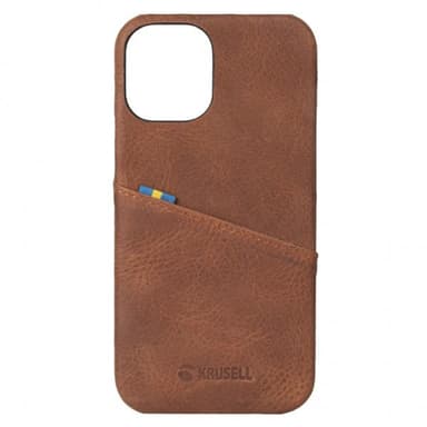 Krusell iPhone 12/iPhone 12 Pro Suojakuori Sunne CardCover Vintage Cognac