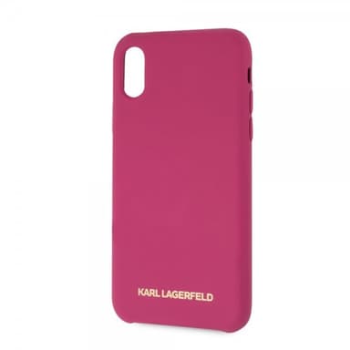 Karl Lagerfeld iPhone X/Xs Kuori Silikonii Lagerfeld Kulta Logo Magenta