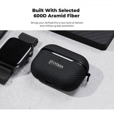 Pitaka AirPods Pro Kuori AirPal Mini Musta/Harmaa Twill