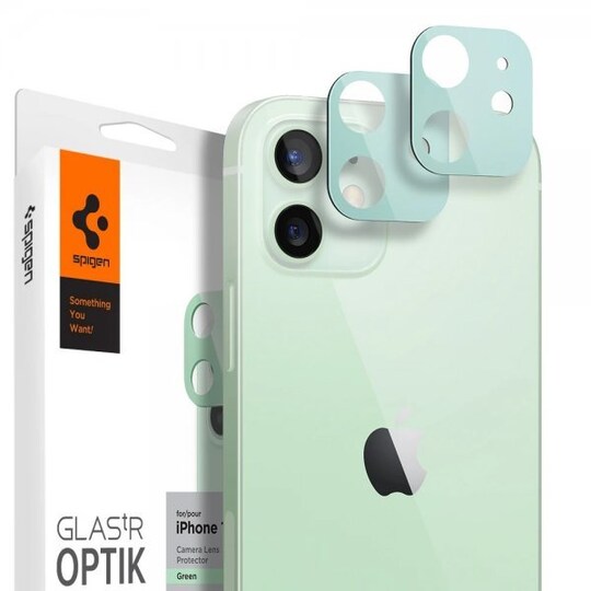 iPhone 12 Kameran linssinsuojus Glas.tR Optik 2-pack Vihreä