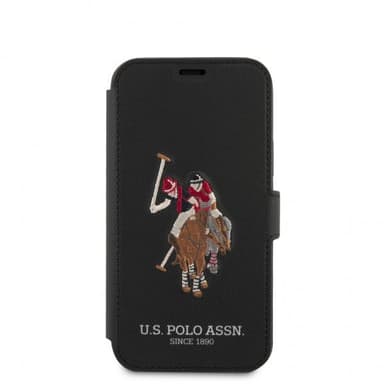 U.S. Polo iPhone 12 Mini Kotelo Embroidery Musta