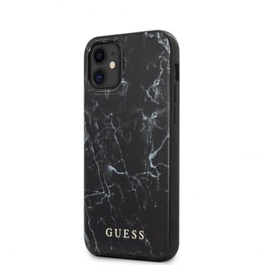 Guess iPhone 12 Mini Suojakuori Marble Cover Musta