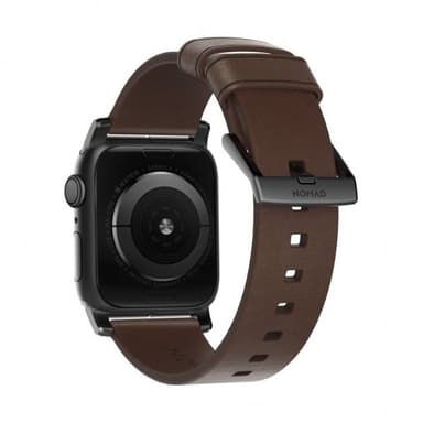 NOMAD Apple Watch 40/38mm Ranneke Modern Strap Musta/Rustic Brown