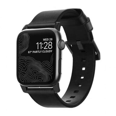 NOMAD Apple Watch 42/44/45mm/Ultra Ranneke Modern Strap Musta