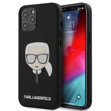iPhone 12 Pro Max Suojakuori Glitter Karl Musta