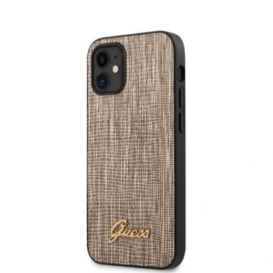 Guess iPhone 12 Mini Suojakuori Lizard Kulta