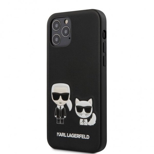 Karl Lagerfeld iPhone 12/iPhone 12 Pro Suojakuori Karl & Choupette Musta