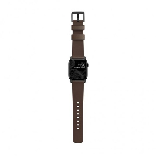 NOMAD Apple Watch 40/38mm Ranneke Modern Strap Musta/Rustic Brown