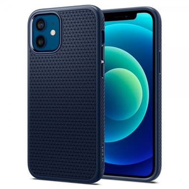 Spigen iPhone 12/iPhone 12 Pro Suojakuori Liquid Air Navy Blue