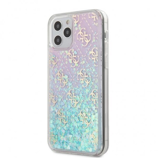 Guess iPhone 12/iPhone 12 Pro Suojakuori Liquid Glitter Iridescent