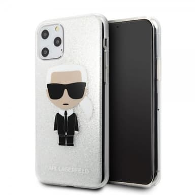 Karl Lagerfeld iPhone 11 Pro Max Kuori Iconic Kimallus Cover Hopea