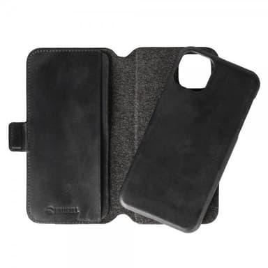 Krusell iPhone 11 Pro Max Kotelo Sunne PhoneWallet Irrotettava Kuori Musta