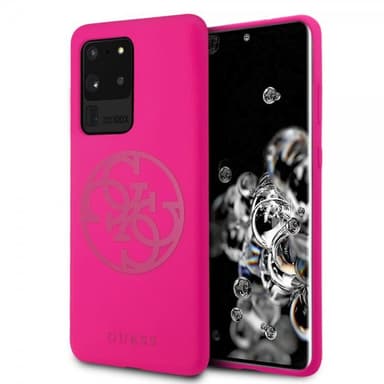 Guess Samsung Galaxy S20 Ultra Suojakuori Logolla Magenta