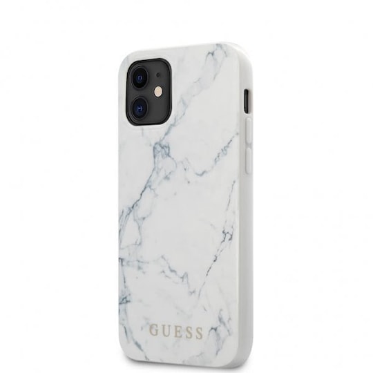 Guess iPhone 12 Mini Suojakuori Marble Cover Valkoinen