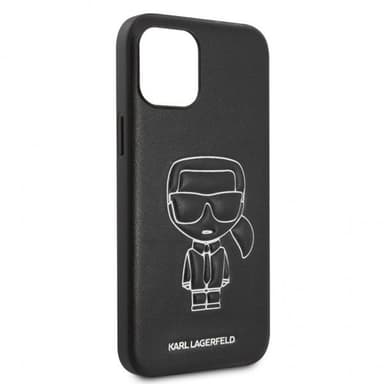 Karl Lagerfeld iPhone 12 Pro Max Suojakuori Embossed Karl Musta