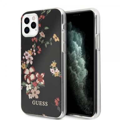 Guess iPhone 11 Pro Kuori Flower Edition N.4 Musta