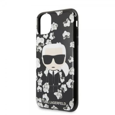 Karl Lagerfeld iPhone 11 Pro Max Suojakuori Flower Cover Musta