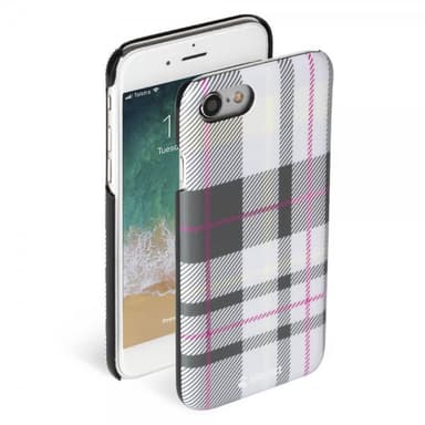 Krusell iPhone 7/8/SE Kuori Limited Cover Plaid Light Grey