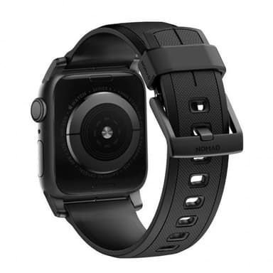 NOMAD Apple Watch 42/44mm/Apple Watch Ultra Ranneke Rugged Strap Musta