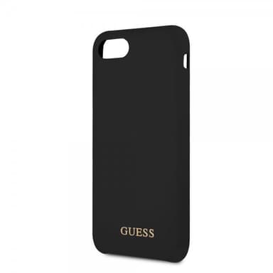 Guess iPhone 7/8/SE Suojakuori Silikoniii Logo Musta