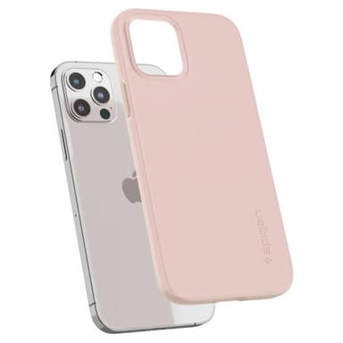 Spigen iPhone 12/iPhone 12 Pro Suojakuori Thin Fit Vaaleanpunainen