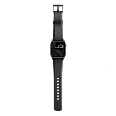 NOMAD Apple Watch 42/44mm/Apple Watch Ultra Ranneke Rugged Strap Musta
