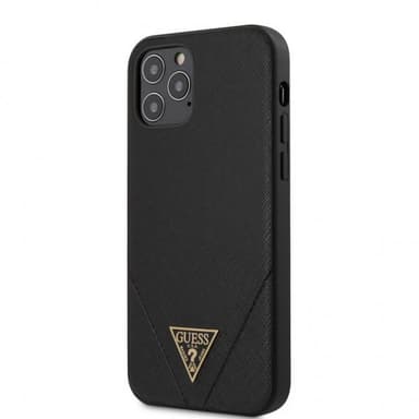 Guess iPhone 12/iPhone 12 Pro Suojakuori Saffiano V Stitch Musta