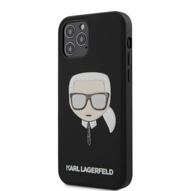 Karl Lagerfeld iPhone 12/iPhone 12 Pro Suojakuori Glitter Karl Musta