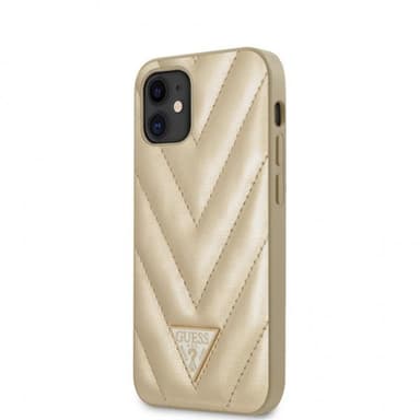 Guess iPhone 12 Mini Suojakuori V Quilted Kulta