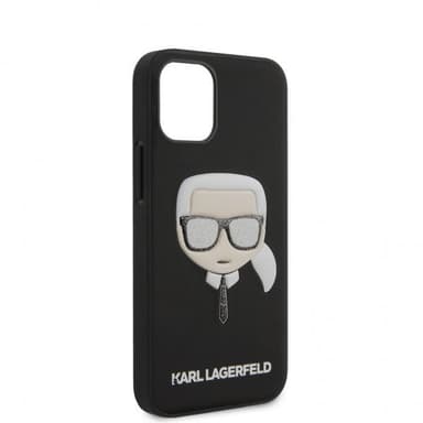 Karl Lagerfeld iPhone 12 Mini Suojakuori Glitter Karl Musta