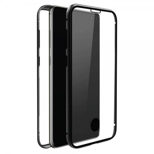 Black Rock Samsung Galaxy S10 Kuori 360° Real Glass Case Musta Läpinäkyvä