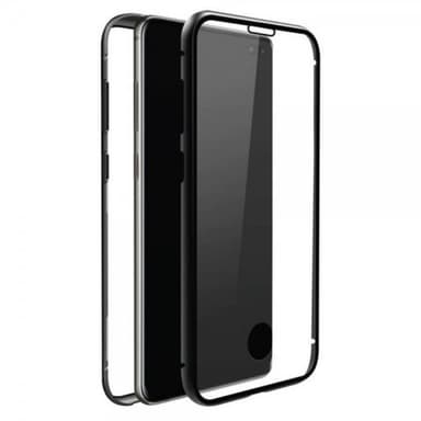 Black Rock Samsung Galaxy S10 Kuori 360° Real Glass Case Musta Läpinäkyvä