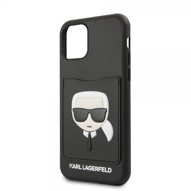 Karl Lagerfeld iPhone 11 Pro Suojakuori Korttitaskulla Musta