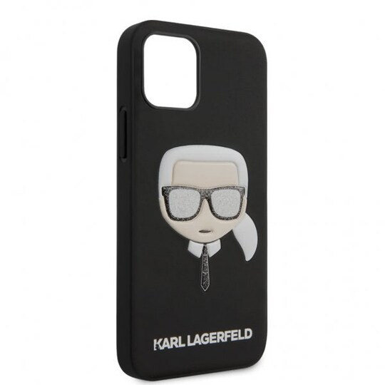 Karl Lagerfeld iPhone 12/iPhone 12 Pro Suojakuori Glitter Karl Musta