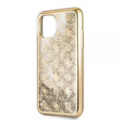 Guess iPhone 11 Pro Suojakuori Glitter Cover Keltainend